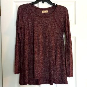 Medium dark red/marron Hollister long sleeve!